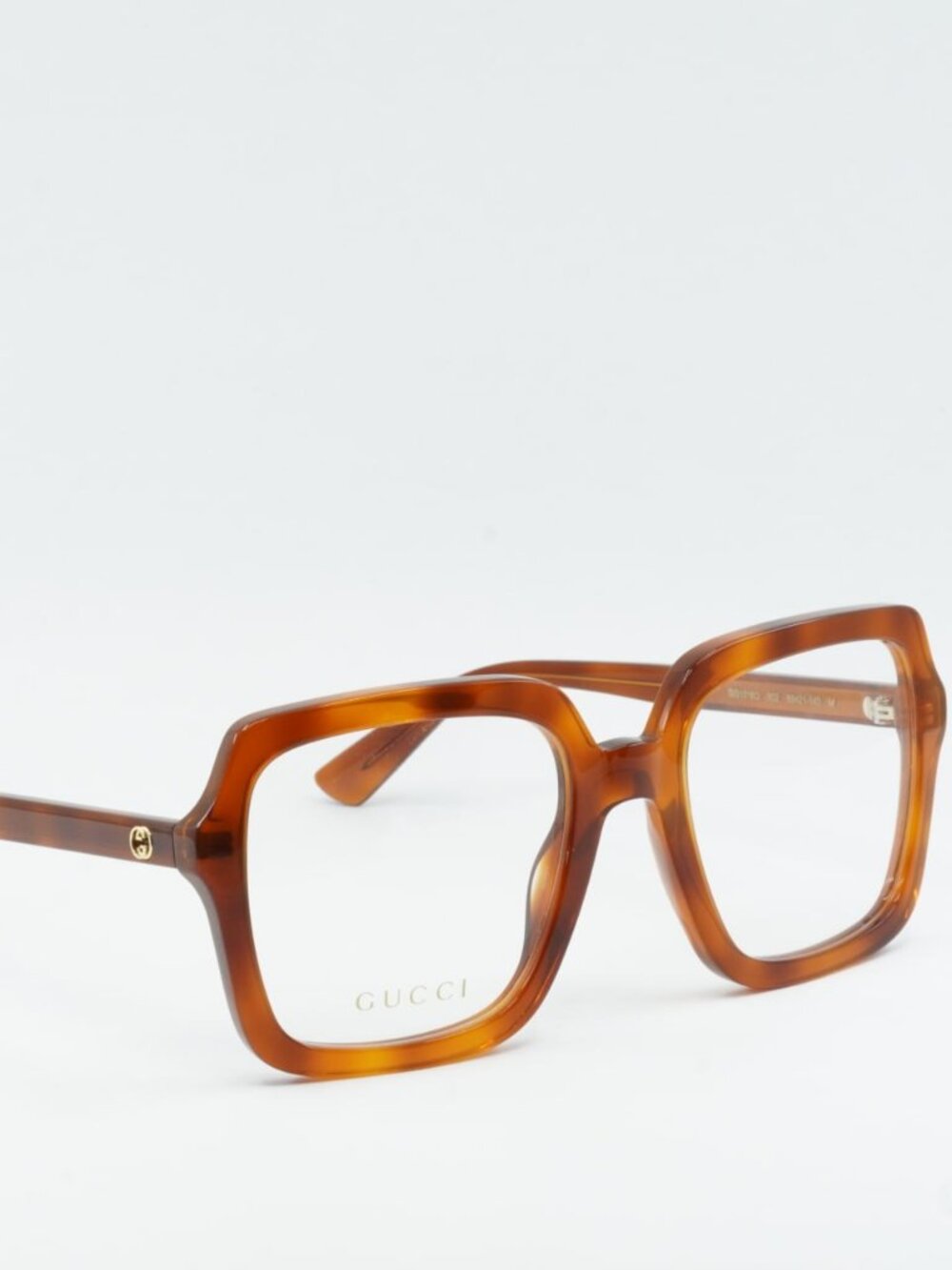 Gucci GG1318O 002 Square Eyeglasses 55mm - Blonde Havana